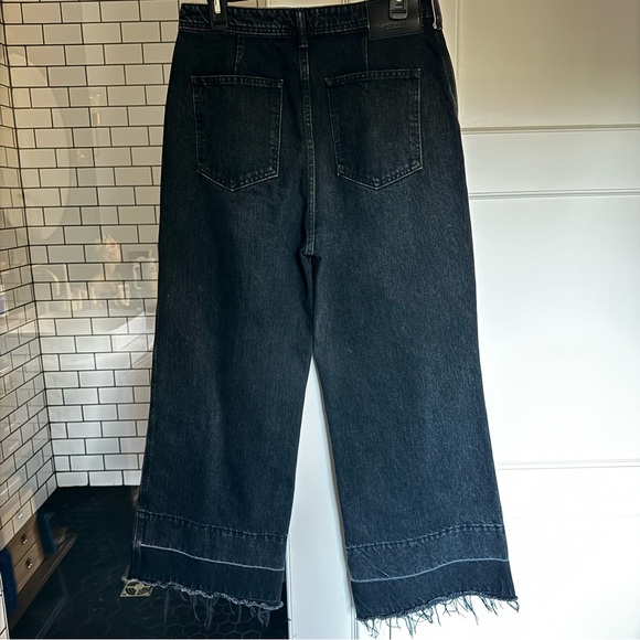 Moussy Elba wide cropped black denim size 28 - Picture 4 of 11